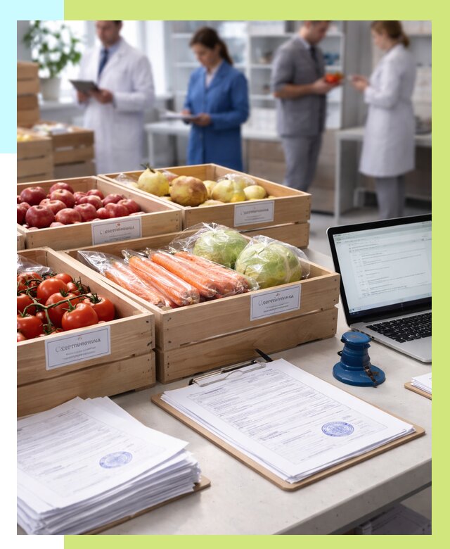 Сертификация овощей и фруктов в Коркине от 8824 р. | Алешин-Крк