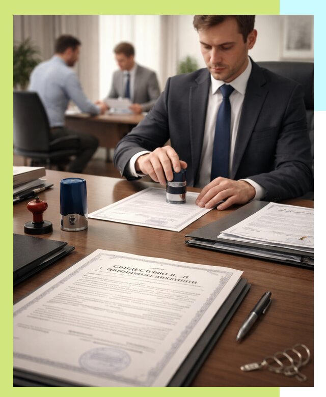 Оформление свидетельства о государственной регистрации в Коркине